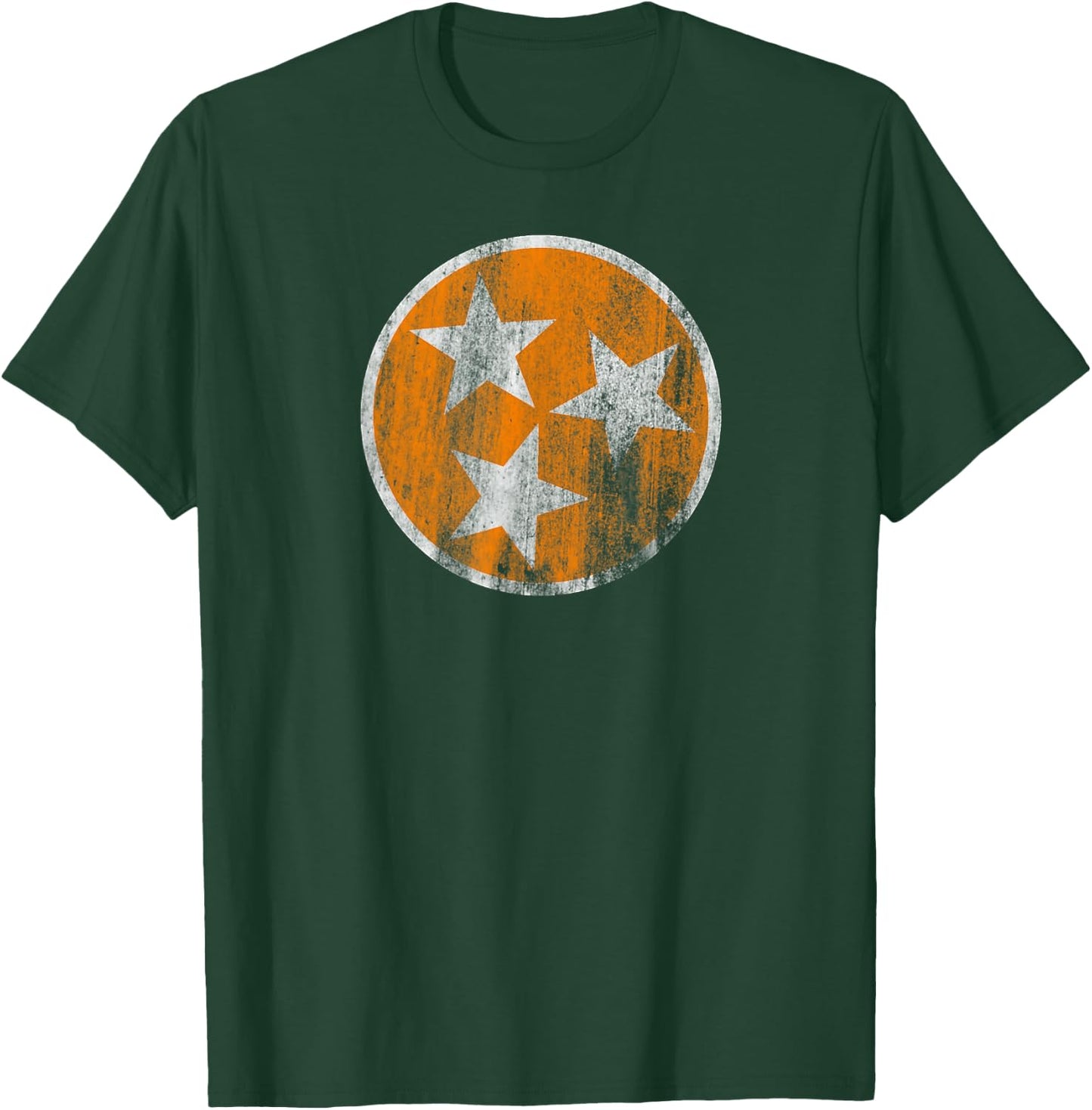 Orange Tennessee Flag Volunteer State Tri Stars Tennessee T-Shirt - T-Shirt | Forest