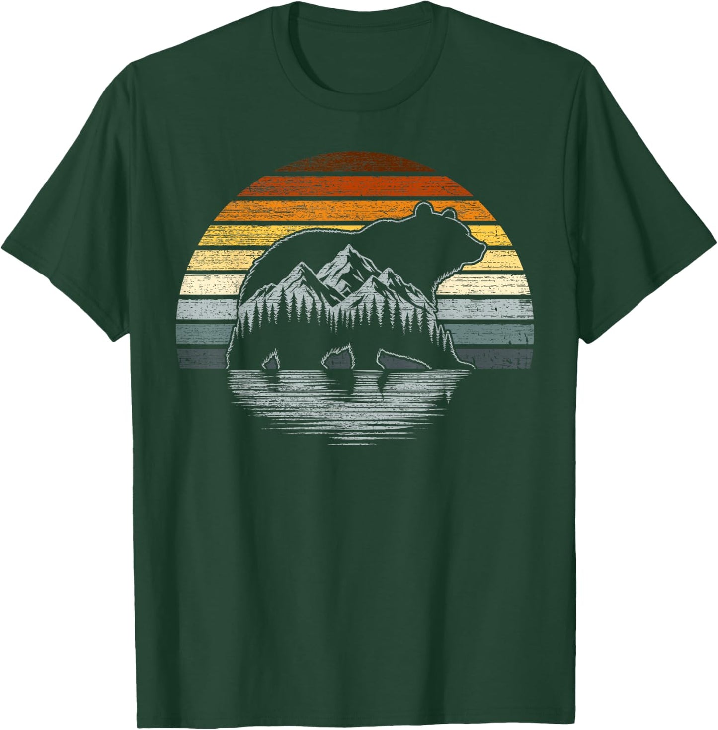 Bear Pride Retro Mountain Nature Gay Bear Flag T-Shirt - T-Shirt | Forest