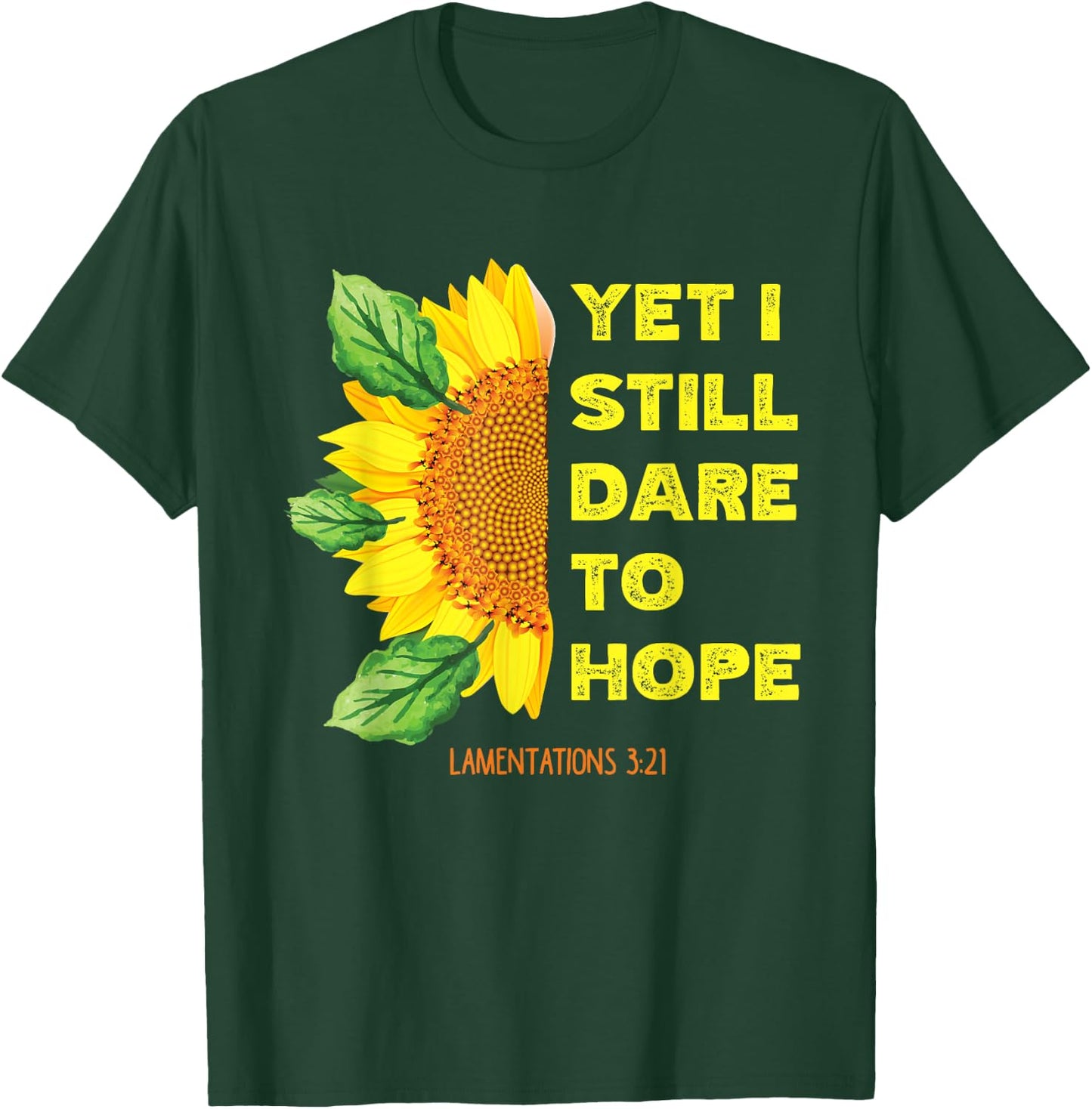 Lamentations 3:21 Christian Bible Verse Religious T-Shirt - T-Shirt | Forest