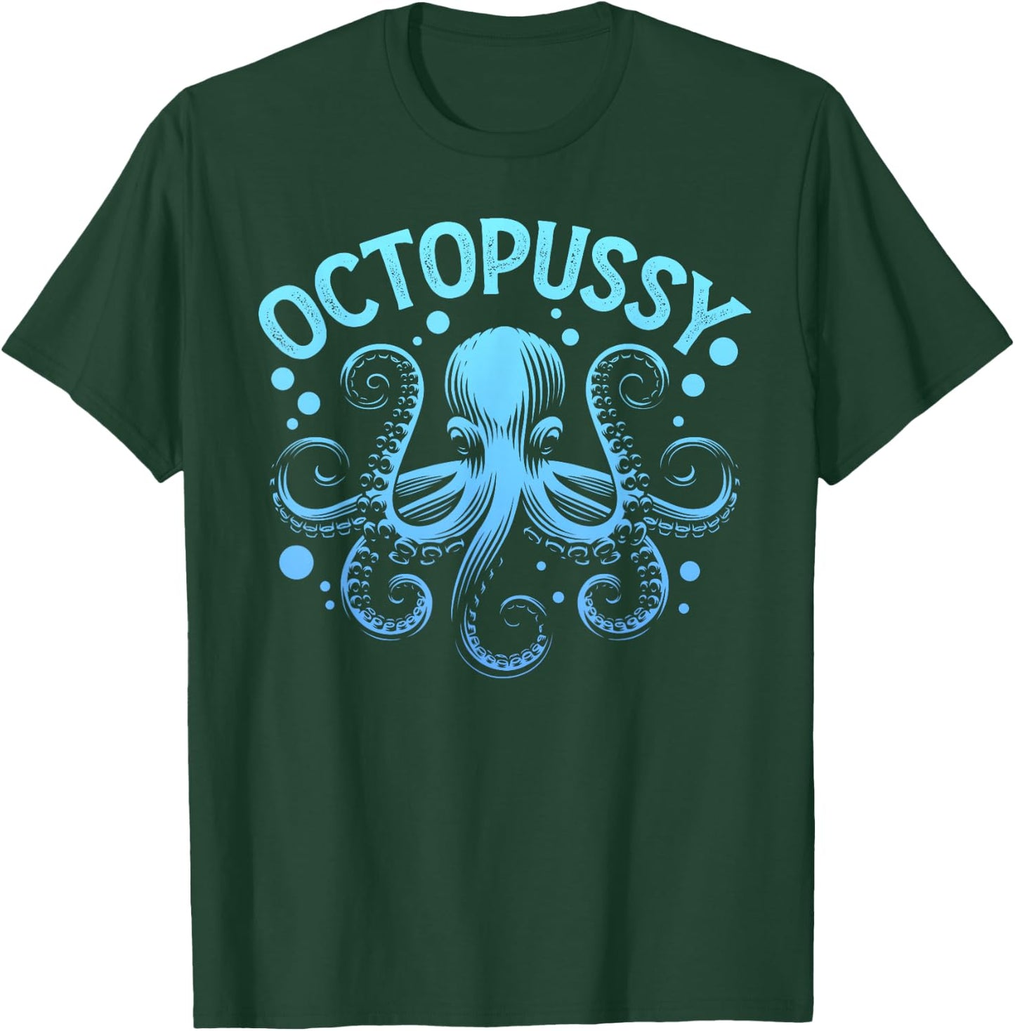 Octopus Cat Octopussy Sea Ocean Animal Pun T-Shirt - T-Shirt | Forest