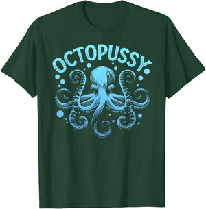 Octopus Cat Octopussy Sea Ocean Animal Pun T-Shirt - T-Shirt | Forest
