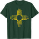 Vintage New Mexico Flag Yellow Zia Sun Symbol T-Shirt - T-Shirt | Forest