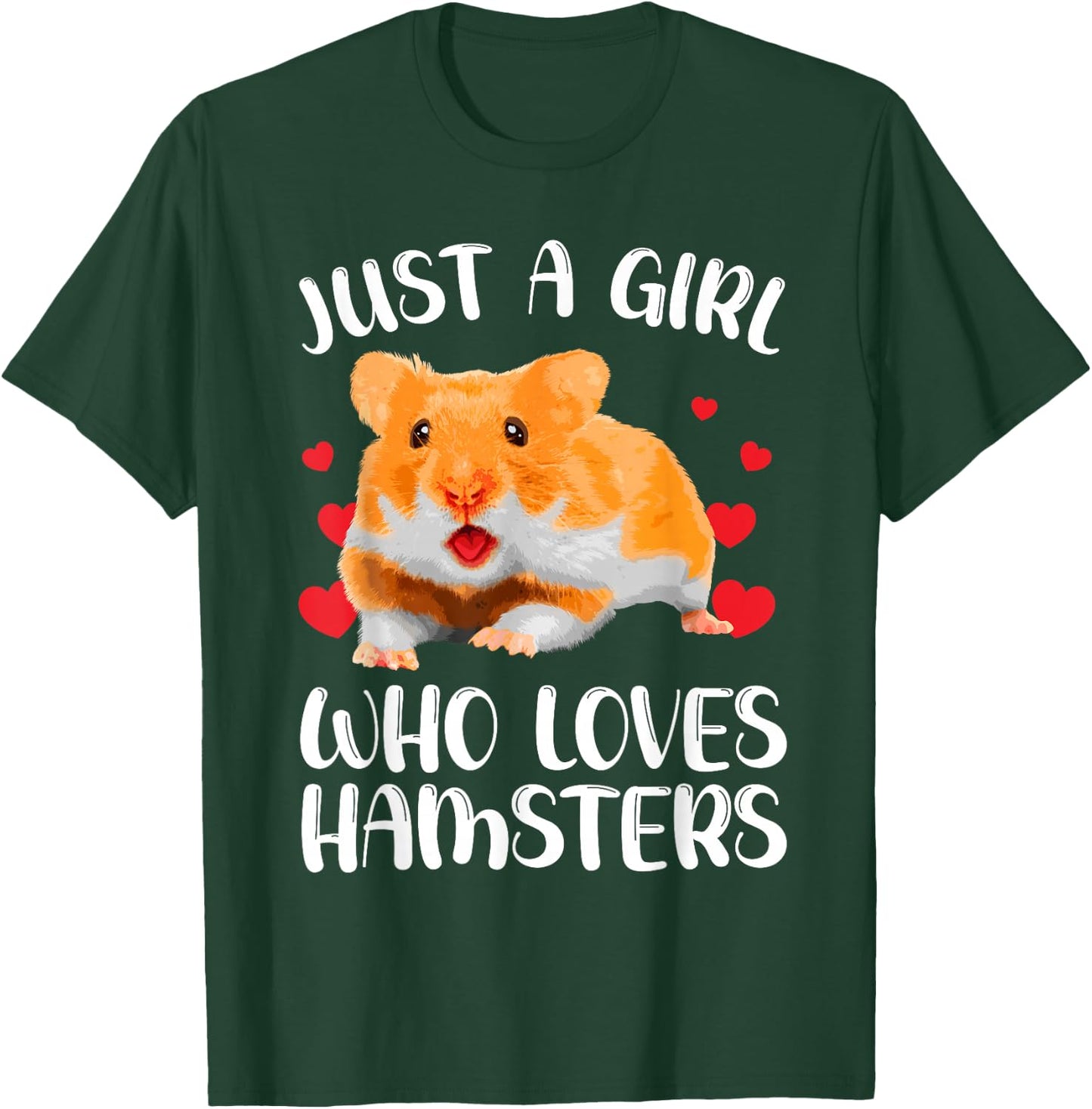 Cool Hamster For Girls Women Rodent Animal Pet Hamster Lover T-Shirt - T-Shirt | Forest