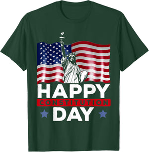 Happy Constitution Day New American USA Flag America T-Shirt - T-Shirt | Forest