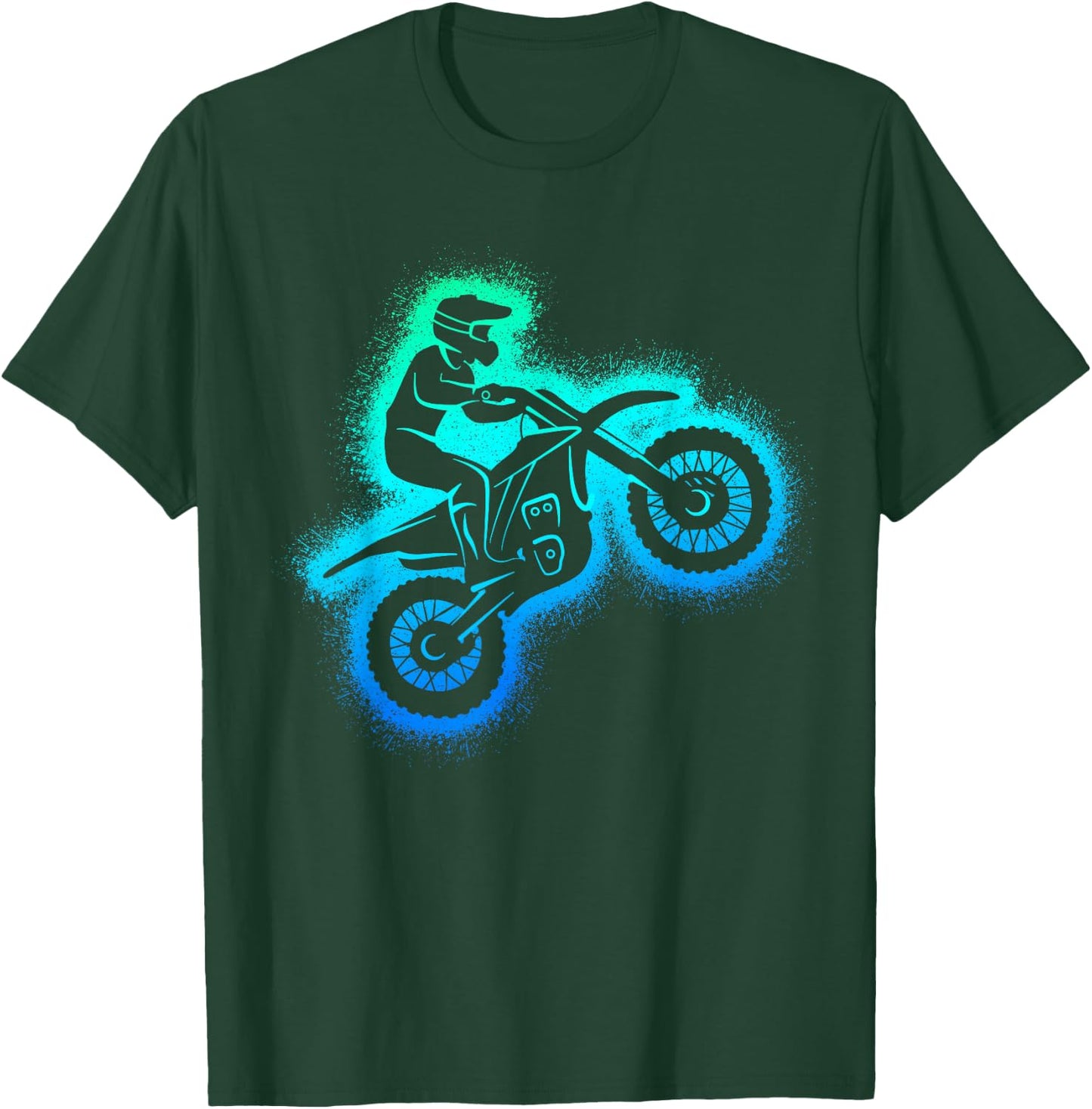 Dirt Biker Dirtbike Men's Children's Motorcross Boys' , black T-Shirt - T-Shirt | Forest