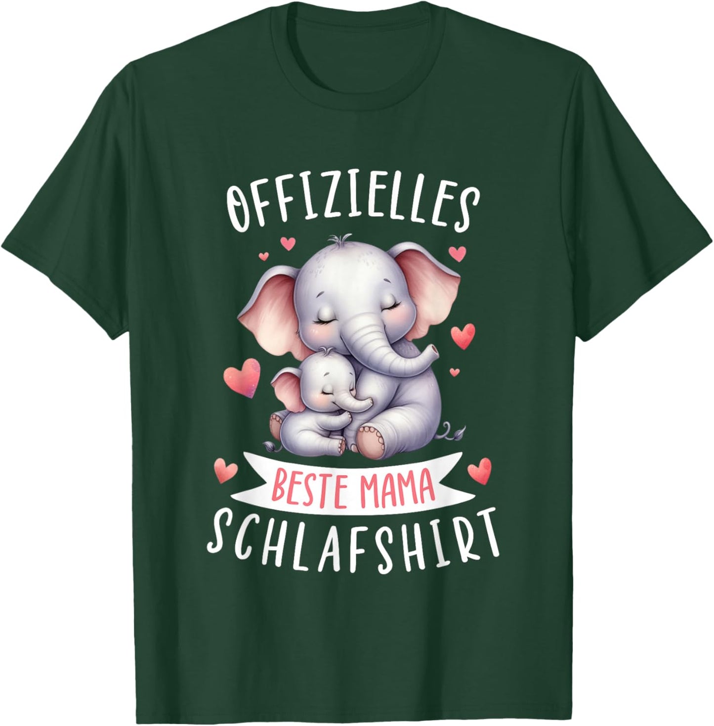 Official Best Mum Sleep Shirt Mother's Day Elephant Mum , black T-Shirt - T-Shirt | Forest