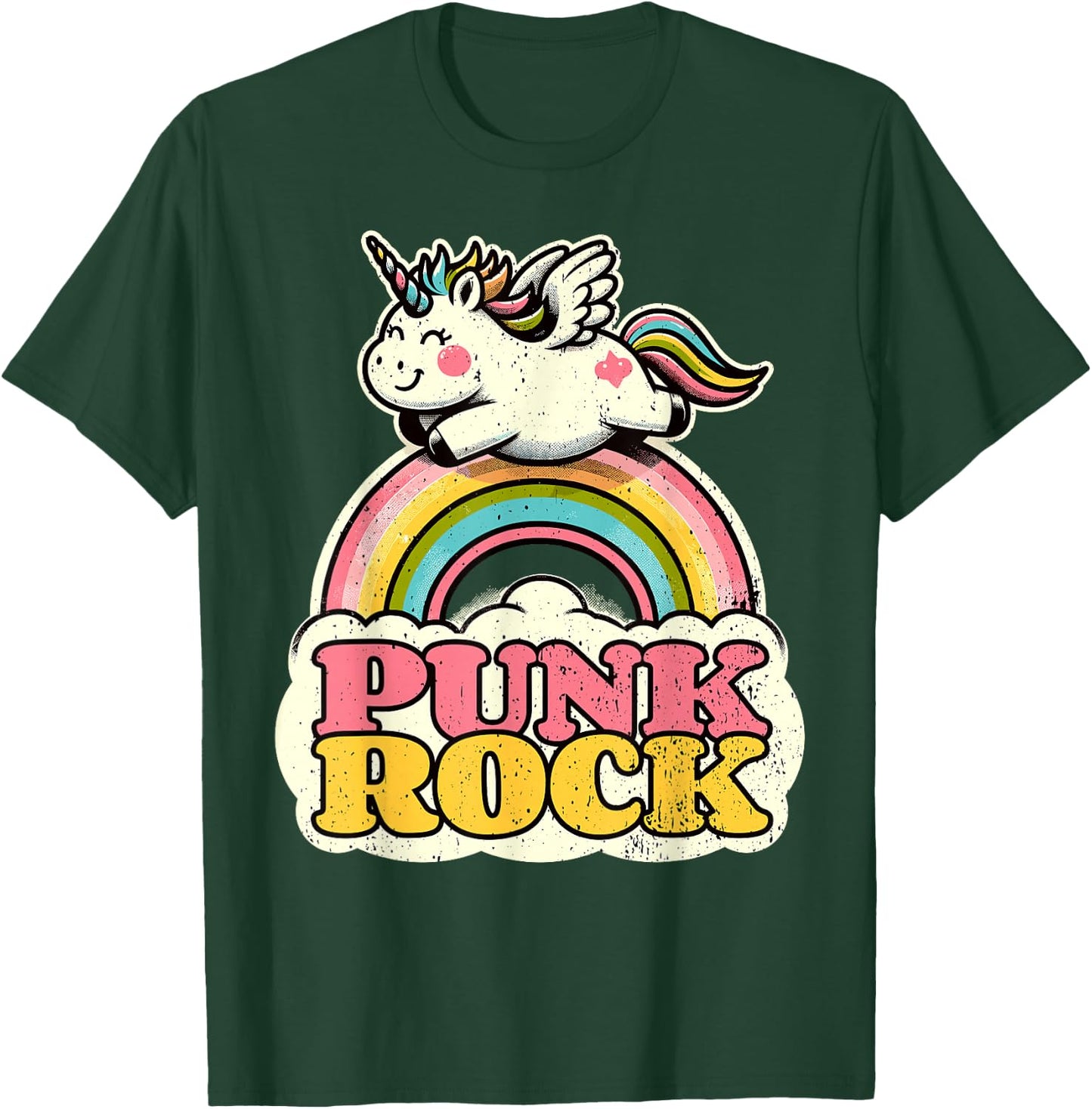 Punk Rock Unicorn I Punk Rock T-Shirt - T-Shirt | Forest