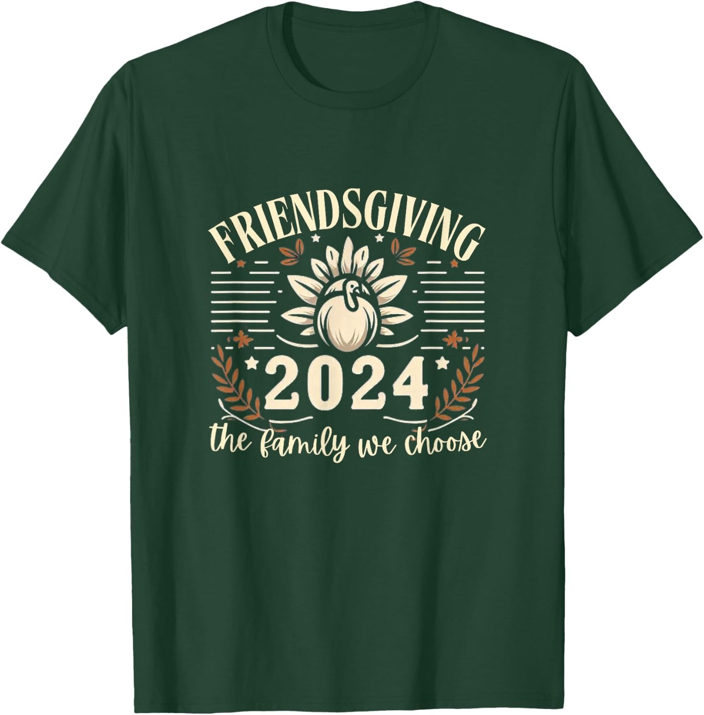 Friendsgiving Shirt Women Turkey Men Friendsgiving 2024 T-Shirt - T-Shirt | Forest