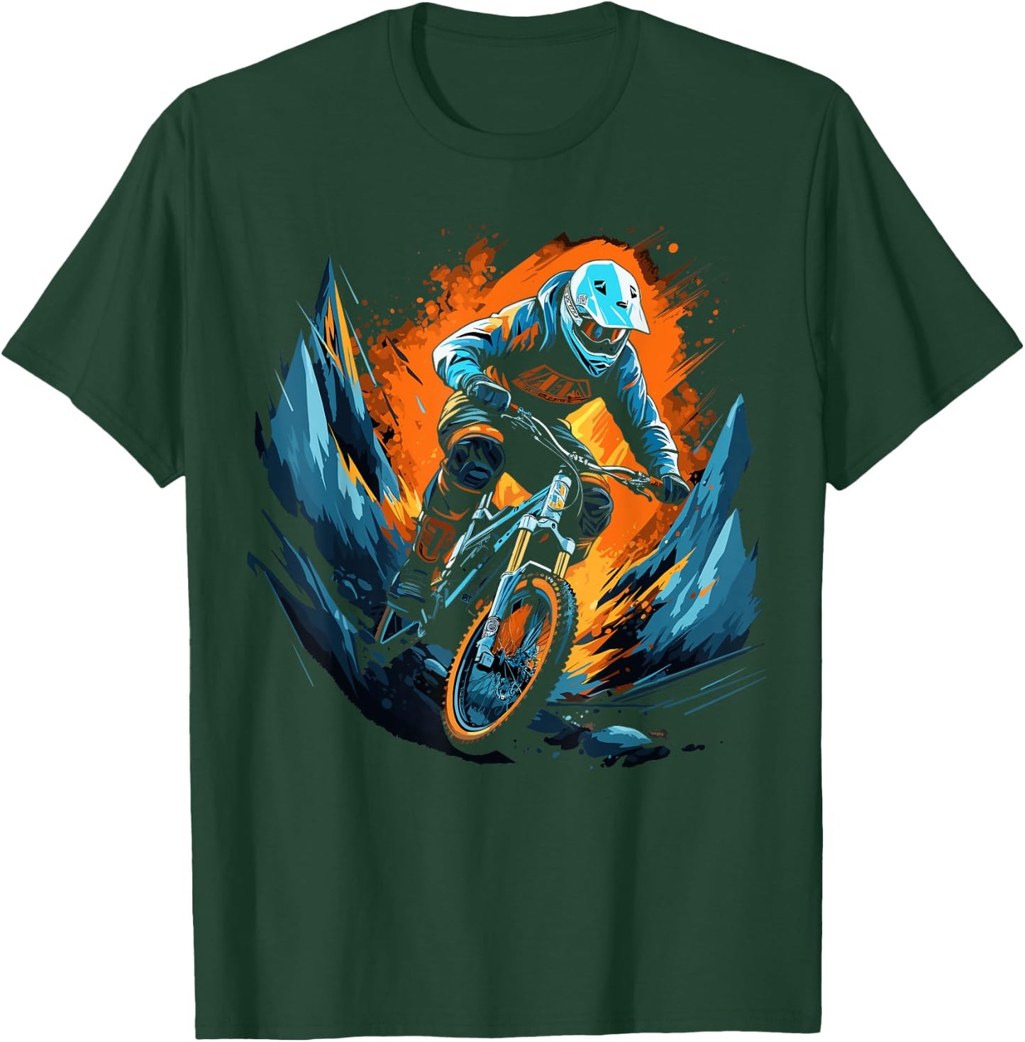 Downhill Biker Fahrrad & MTB Mountainbike Design T-Shirt - T-Shirt | Forest