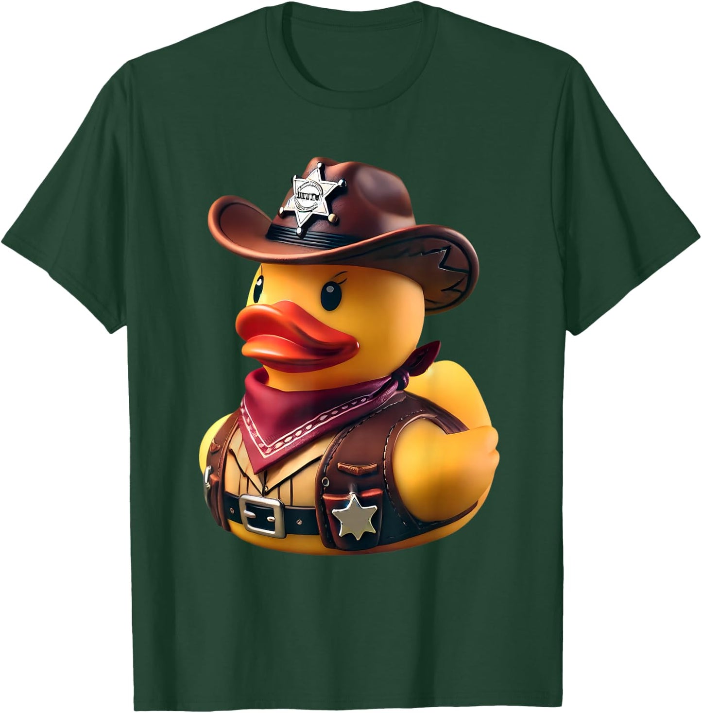 Rubber Duck Cowboy Ducky Duckie Men Women Kids T-Shirt - T-Shirt | Forest