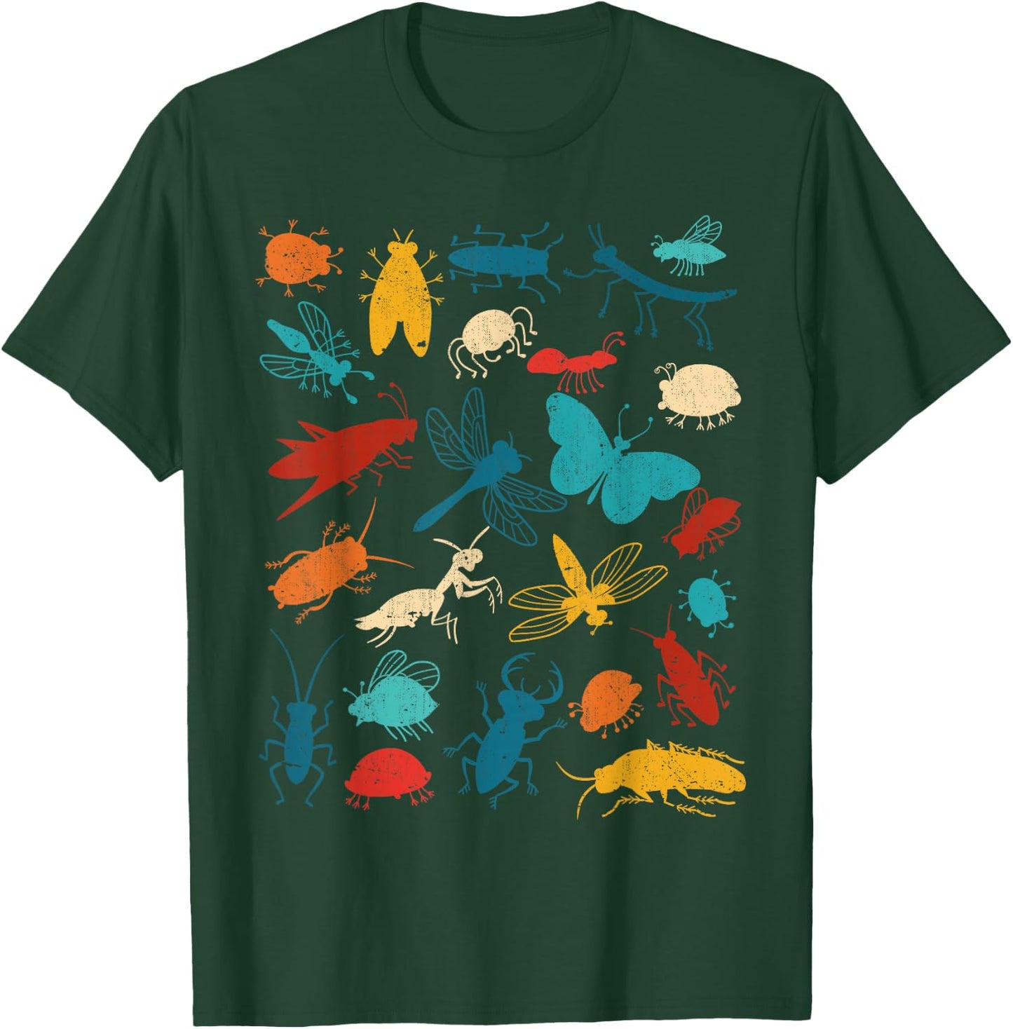 Bunte Insekten Jungen Mädchen Käfer T-Shirt - T-Shirt | Forest