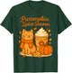 Cute Fall Cat Scarf Pumpkin Latte Purrmpkin Spice Season Pun T-Shirt - T-Shirt | Forest