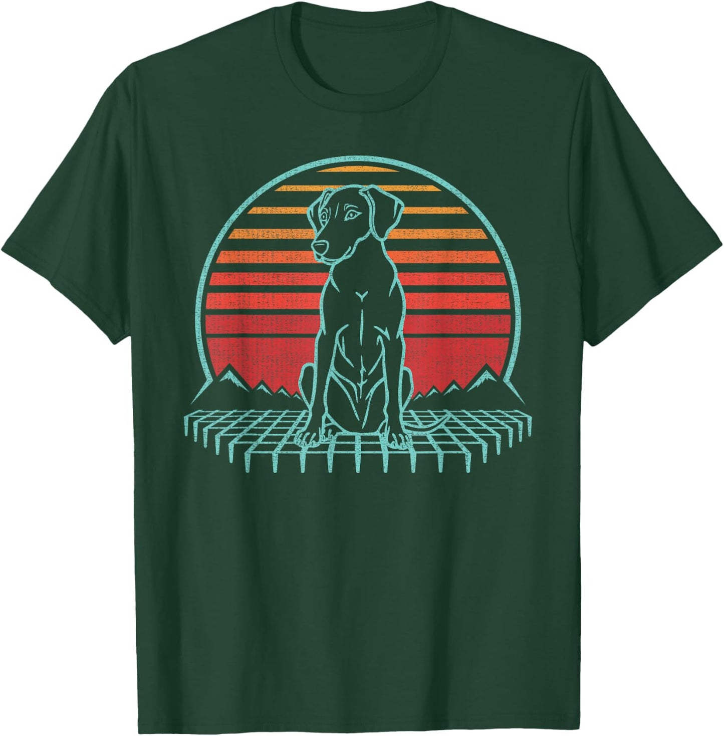 Vizsla Lover Dog Owner Retro Vintage 80s T-Shirt - T-Shirt | Forest