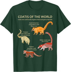 Coati and Coatimundi Species Animal Artwork T-Shirt - T-Shirt | Forest
