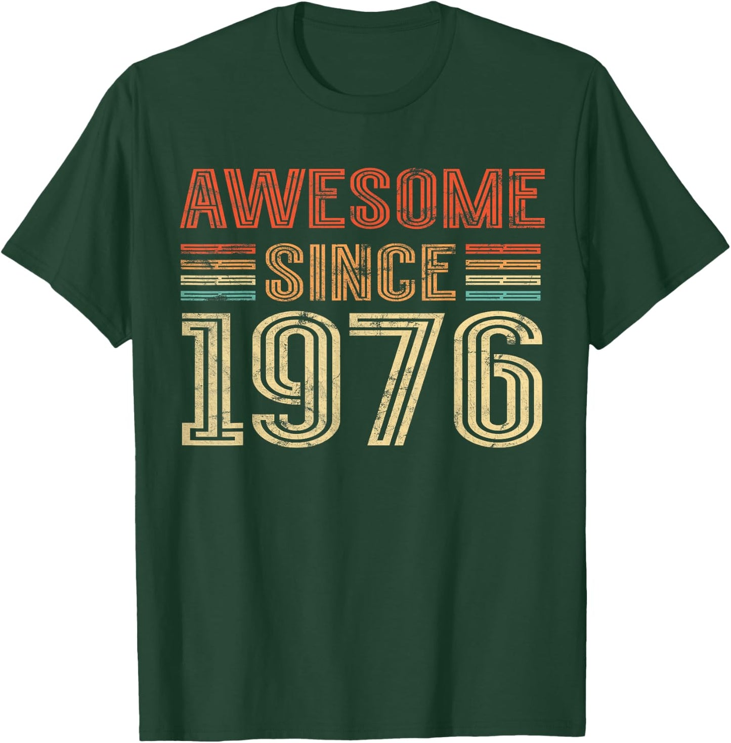 50th Birthday Vintage 1976 Classic 50yr Awesome Since 1976 T-Shirt - T-Shirt | Forest