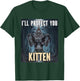 I'll Protect You Kitten Funny Alpha Werewolf Wolf Meme , Black, S T-Shirt - T-Shirt | Forest