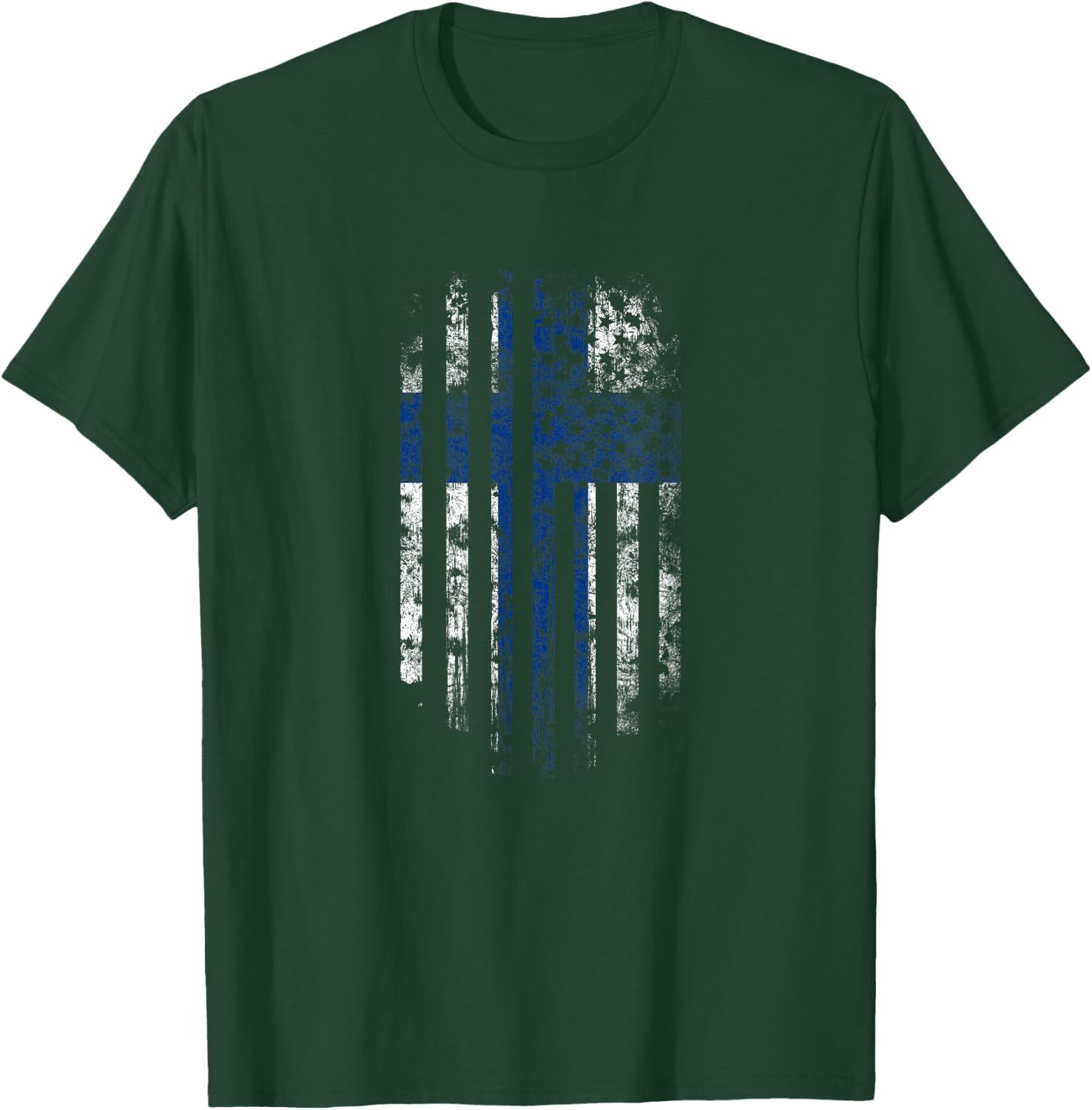 Finnish American Flag - Finland and USA Pride Women Kids Men T-Shirt - T-Shirt | Forest