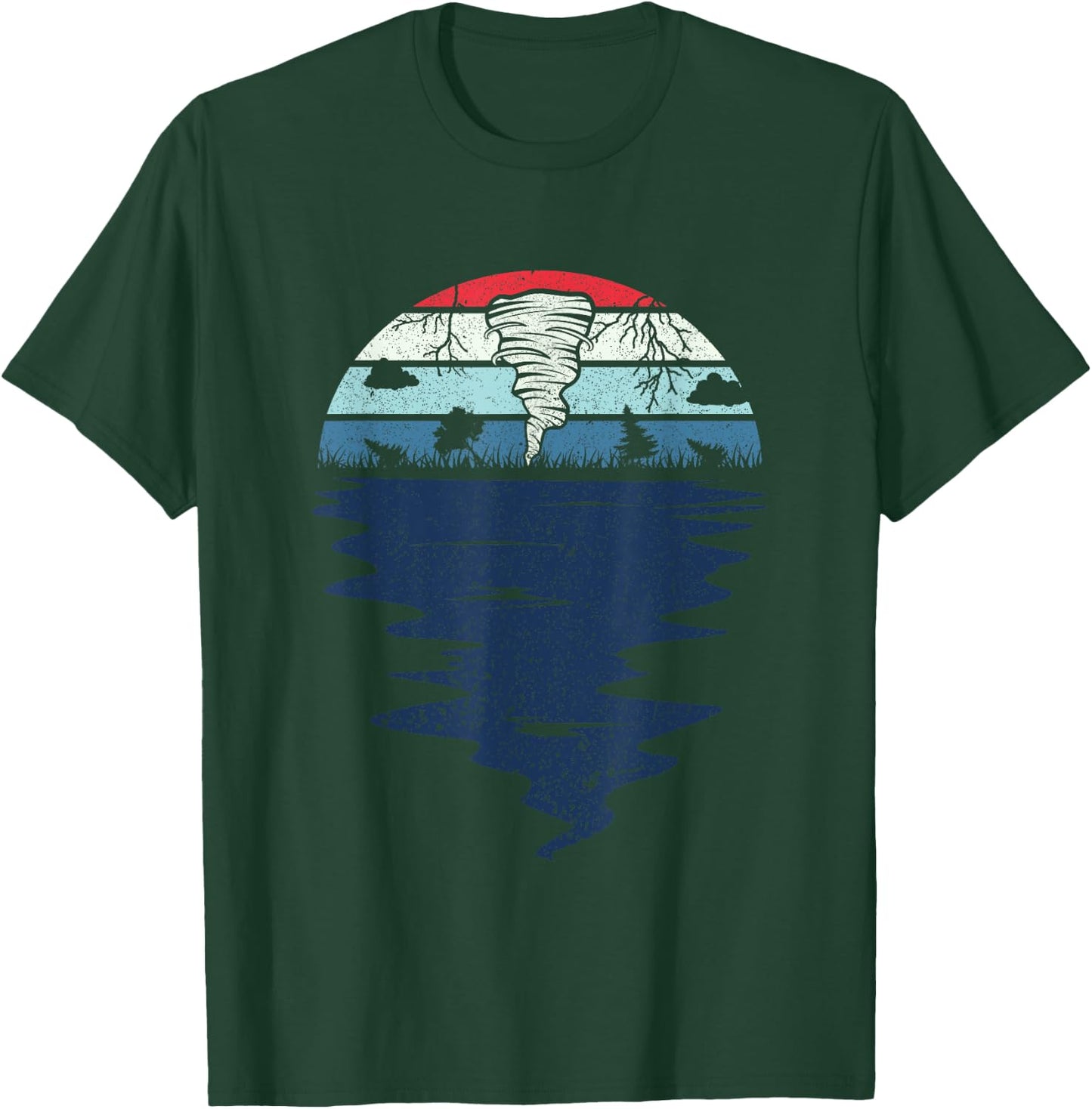 Retro Tornado Hunter Storm Chase Tornadoes , Black, S T-Shirt - T-Shirt | Forest