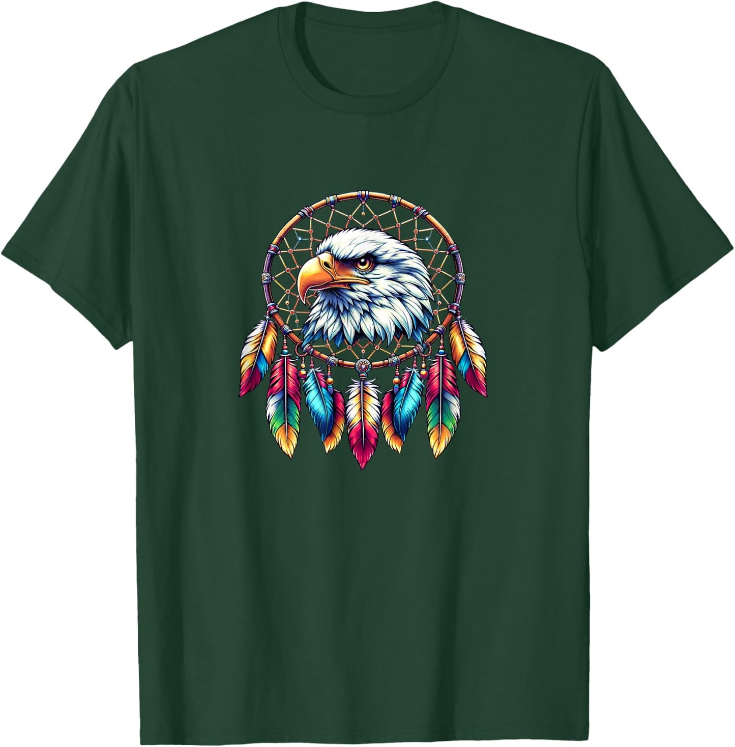 Bald Eagle Dream Catcher - Native American Dreamcatcher T-Shirt - T-Shirt | Forest