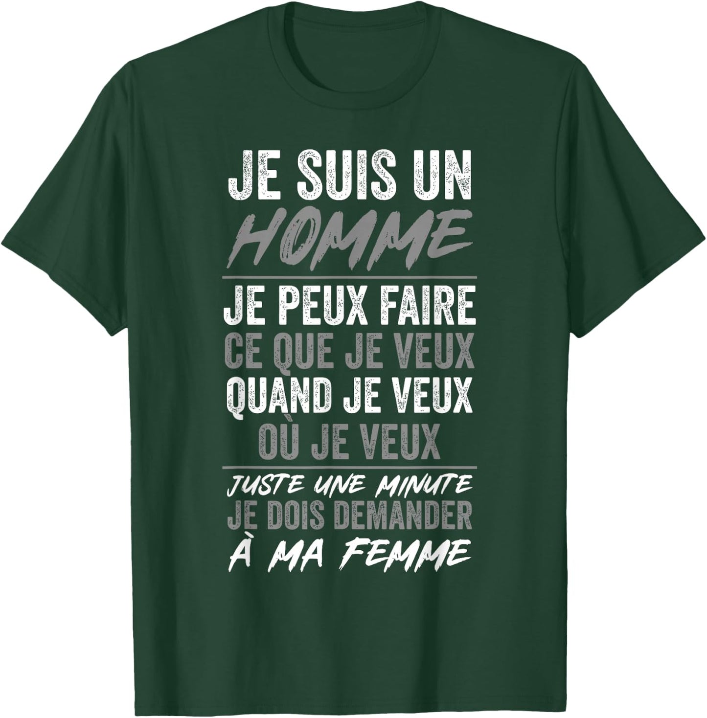 Humour Je Suis Un Homme Funny Sarcastic , Black, S T-Shirt - T-Shirt | Forest