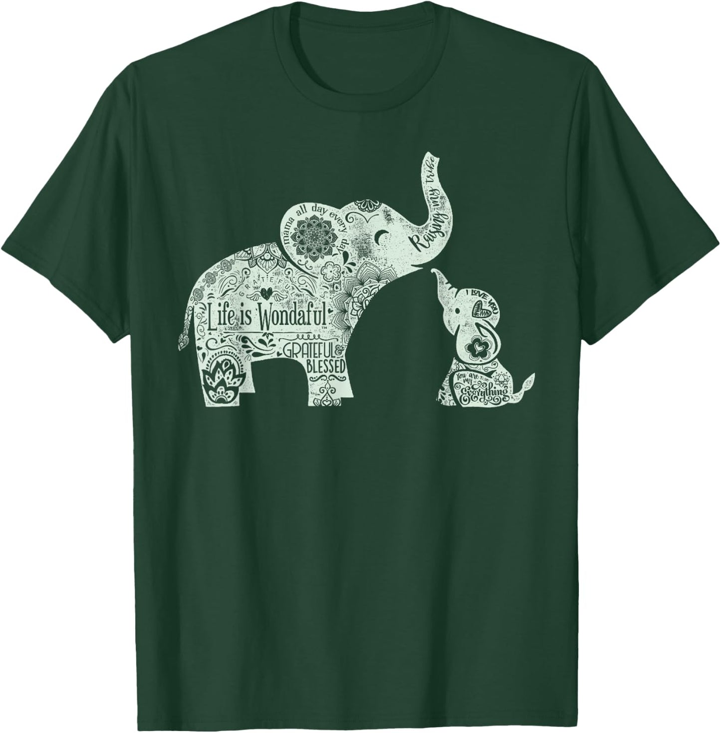 Mama and Baby Elephants Shirt T-Shirt - T-Shirt | Forest