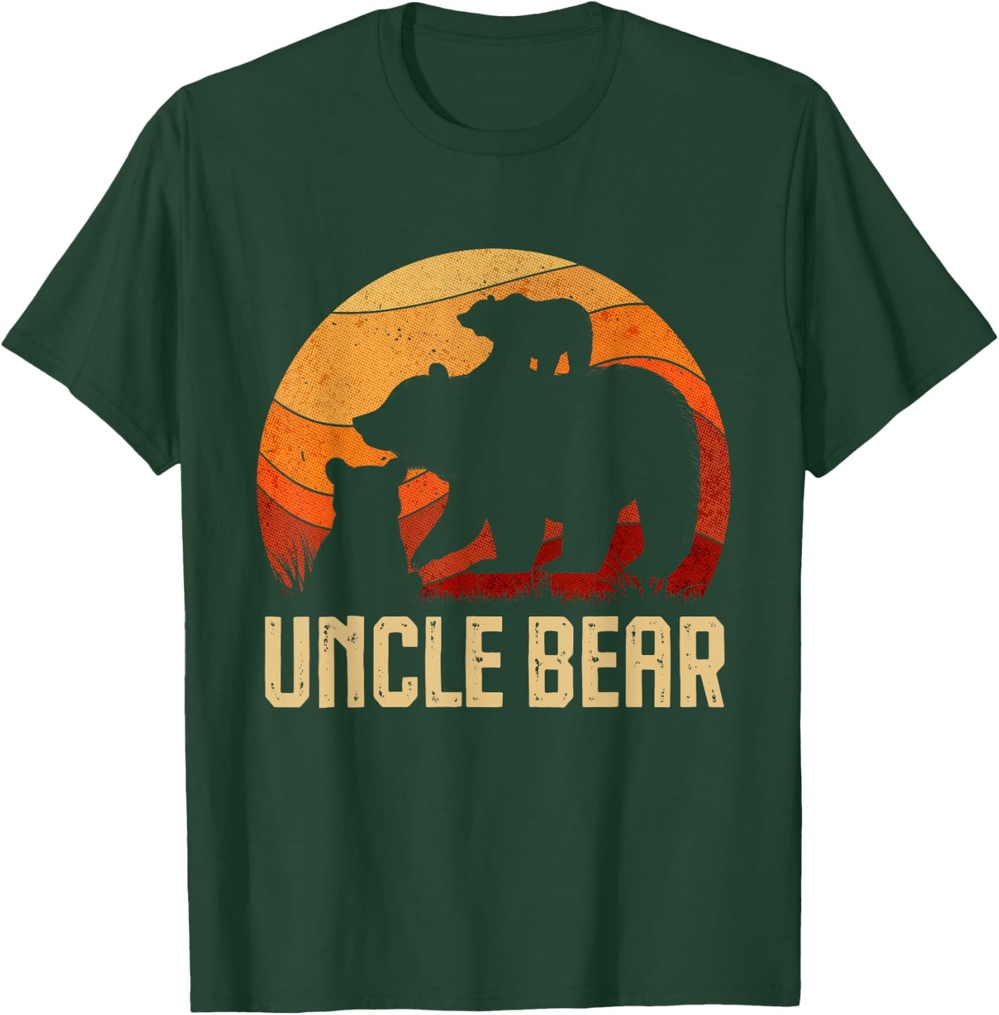 Vintage Uncle Bear Gifts For Father's Day Dad Grandpa Men T-Shirt - T-Shirt | Forest