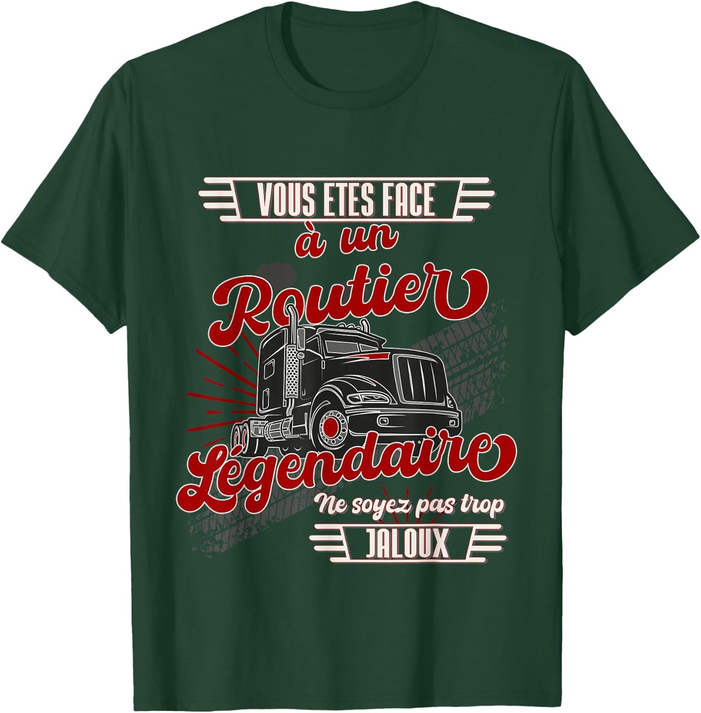 Road Humour Truck Driver Heavy Duty Vintage , Black T-Shirt - T-Shirt | Forest
