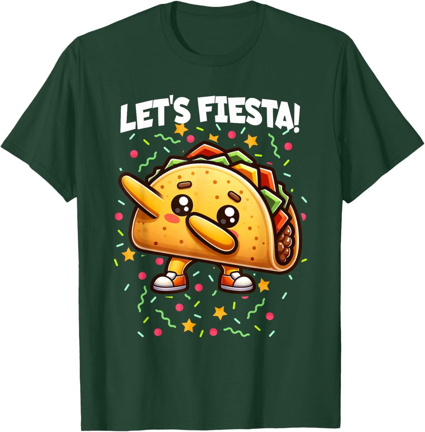 Let's Fiesta Cinco de Mayo Party Dabbing Taco Boy Girl Kids T-Shirt - T-Shirt | Forest