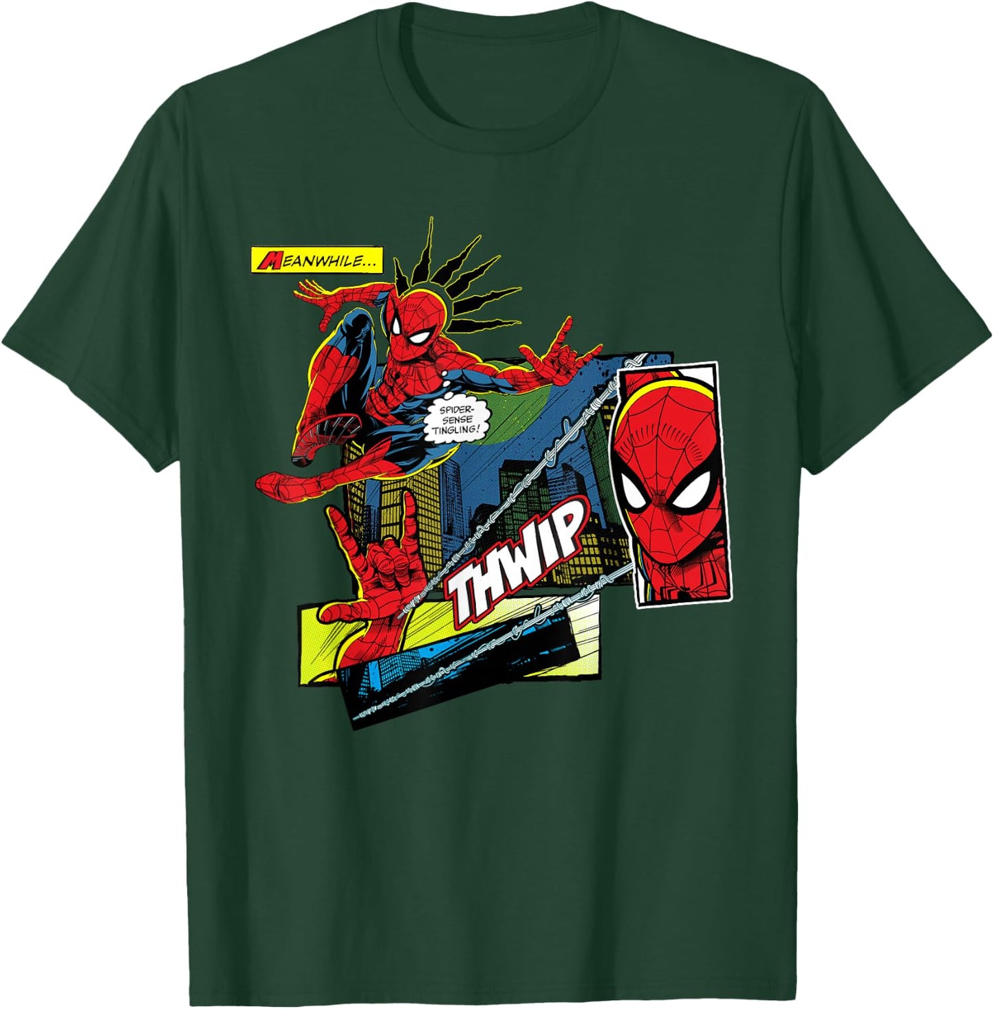 Marvel Studios Spider-Man: BND Movie 2026 Spider-Sense Comic T-Shirt - T-Shirt | Forest