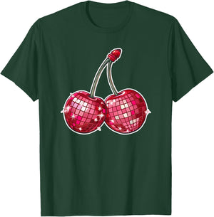 Red Disco Ball Cherries Cherry T-Shirt - T-Shirt | Forest
