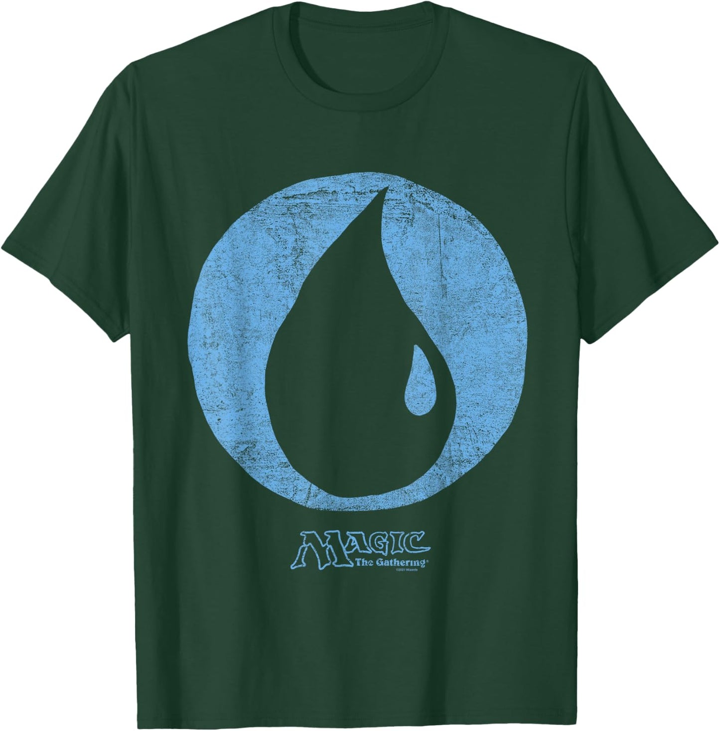 Magic: The Gathering Blue Mana , black, s T-Shirt - T-Shirt | Forest