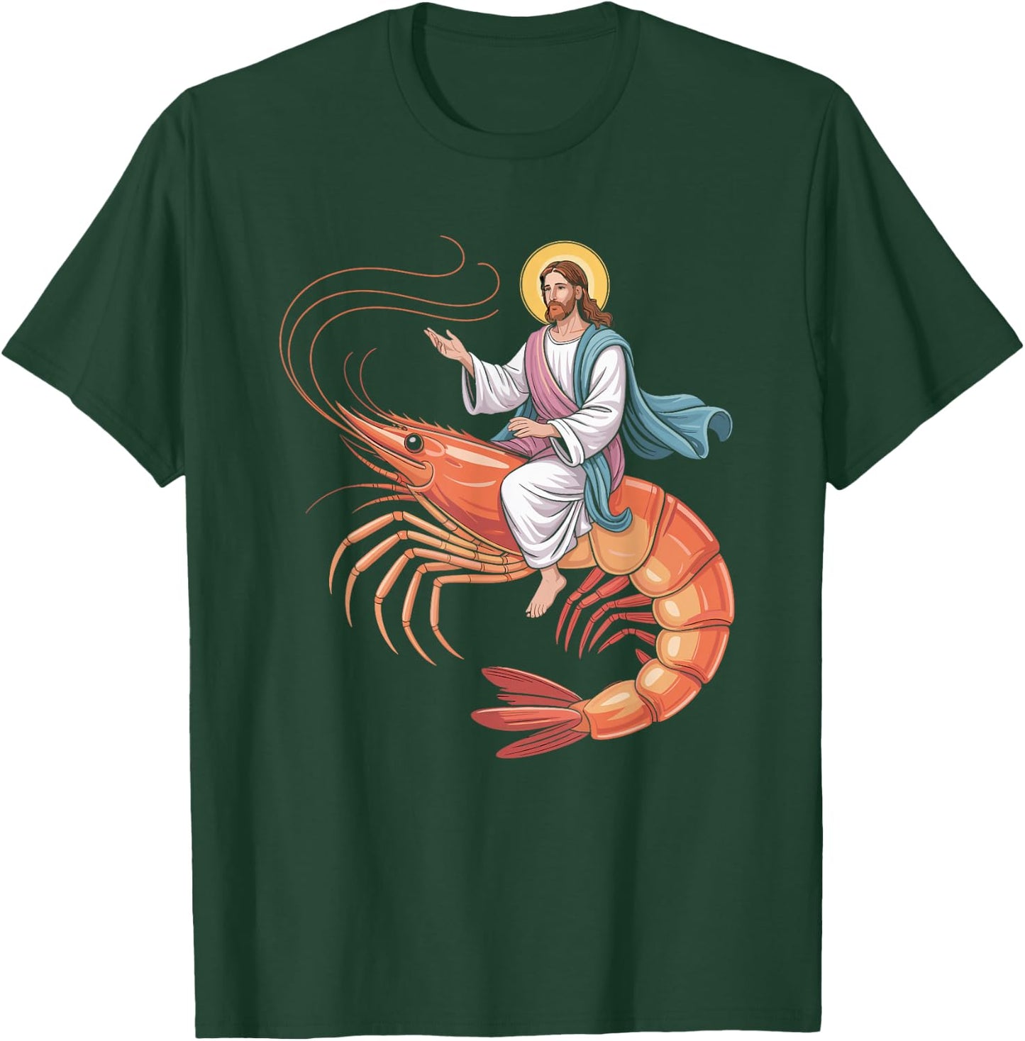 Holy Shrimp Meme Parody Design T-Shirt - T-Shirt | Forest
