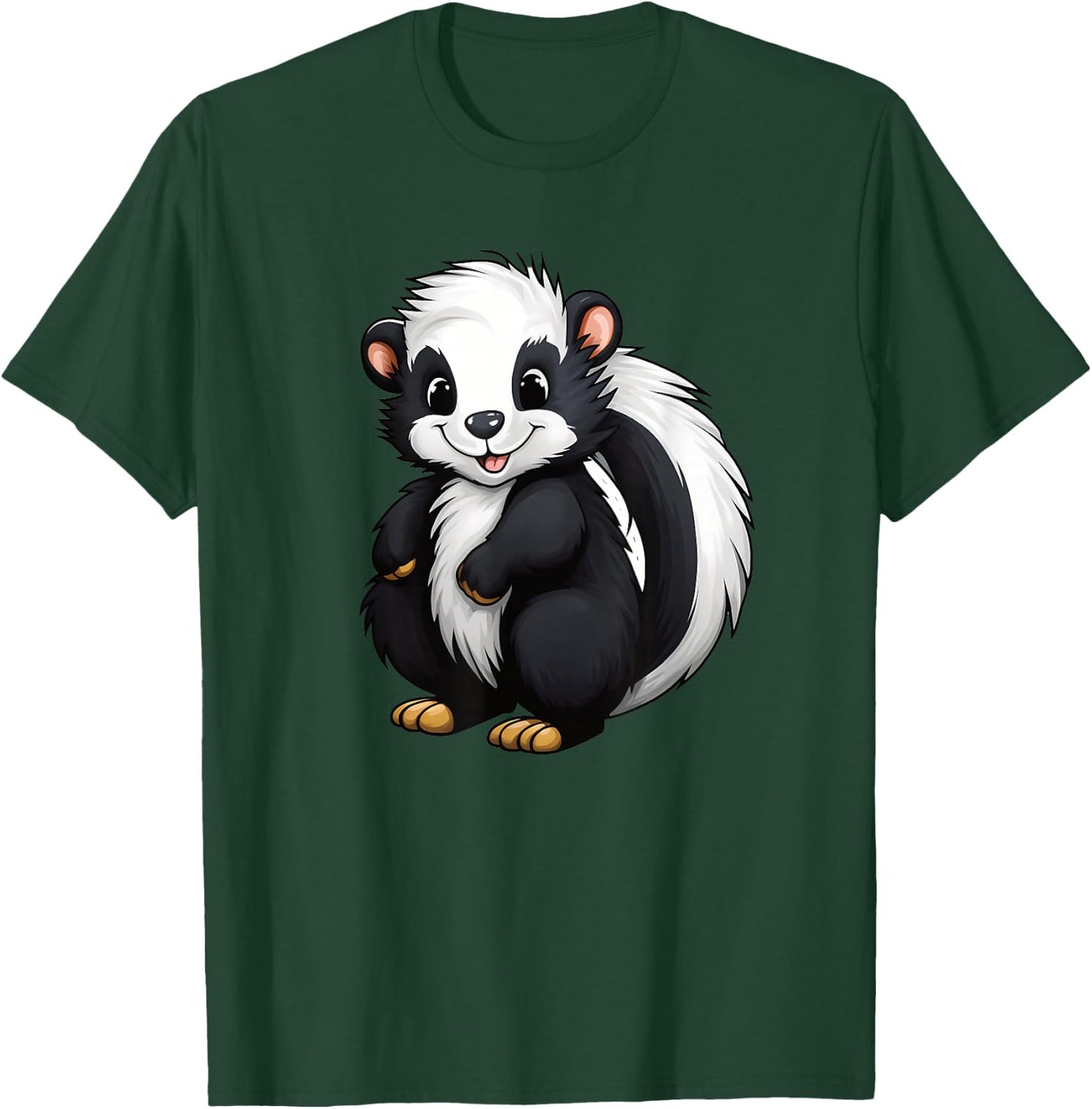 Cute Skunk for Kids Skunk , black T-Shirt - T-Shirt | Forest
