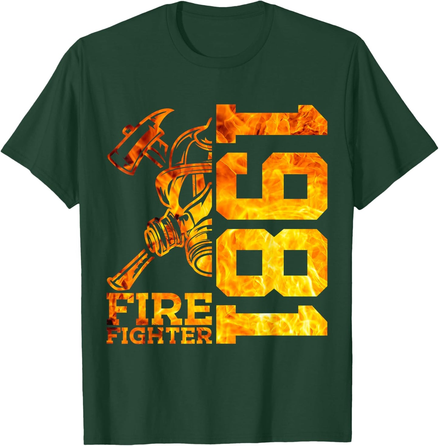 Fire Fighter 1981 45 Jahre Feuerwehr 45. Geburtstag T-Shirt - T-Shirt | Forest