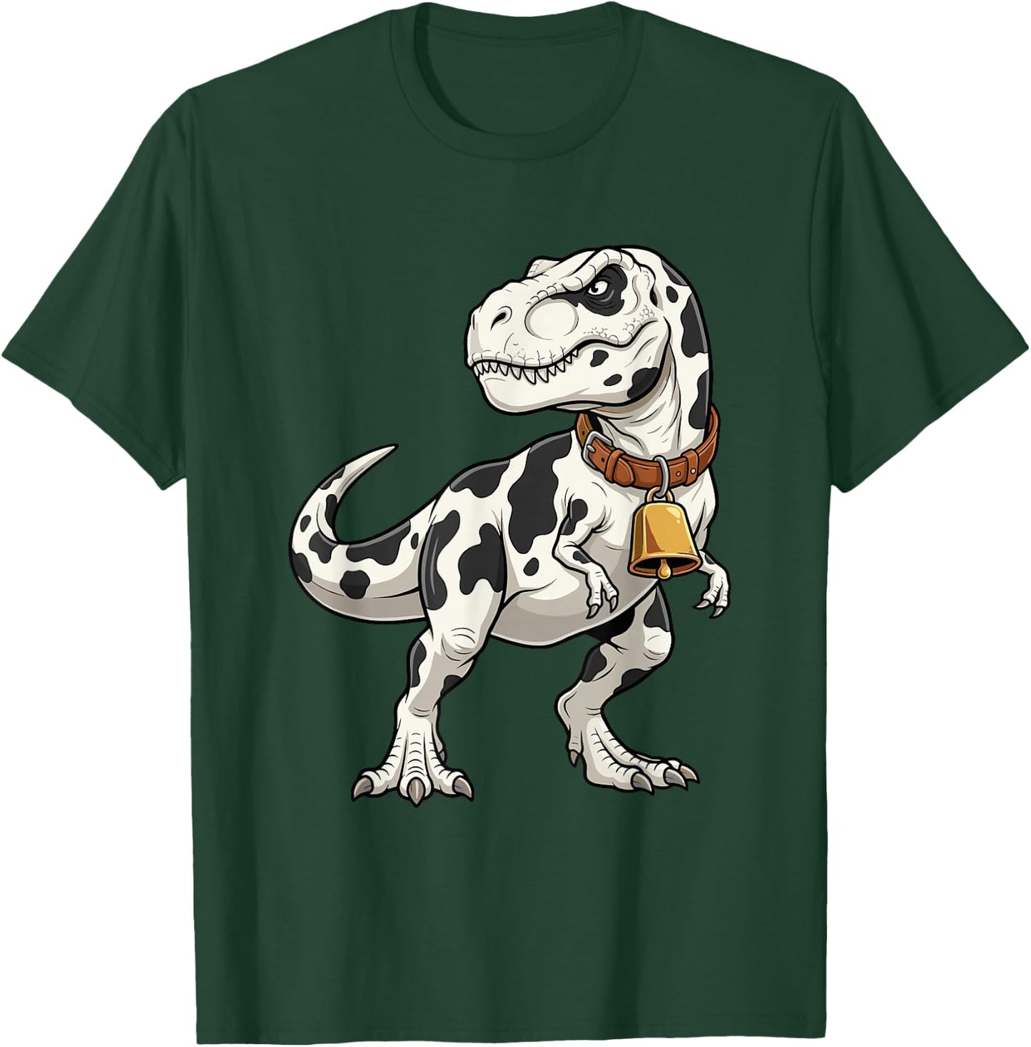 Funny Cow TRex Dinosaur Ironic Meme Cowbell Mashup T-Shirt - T-Shirt | Forest