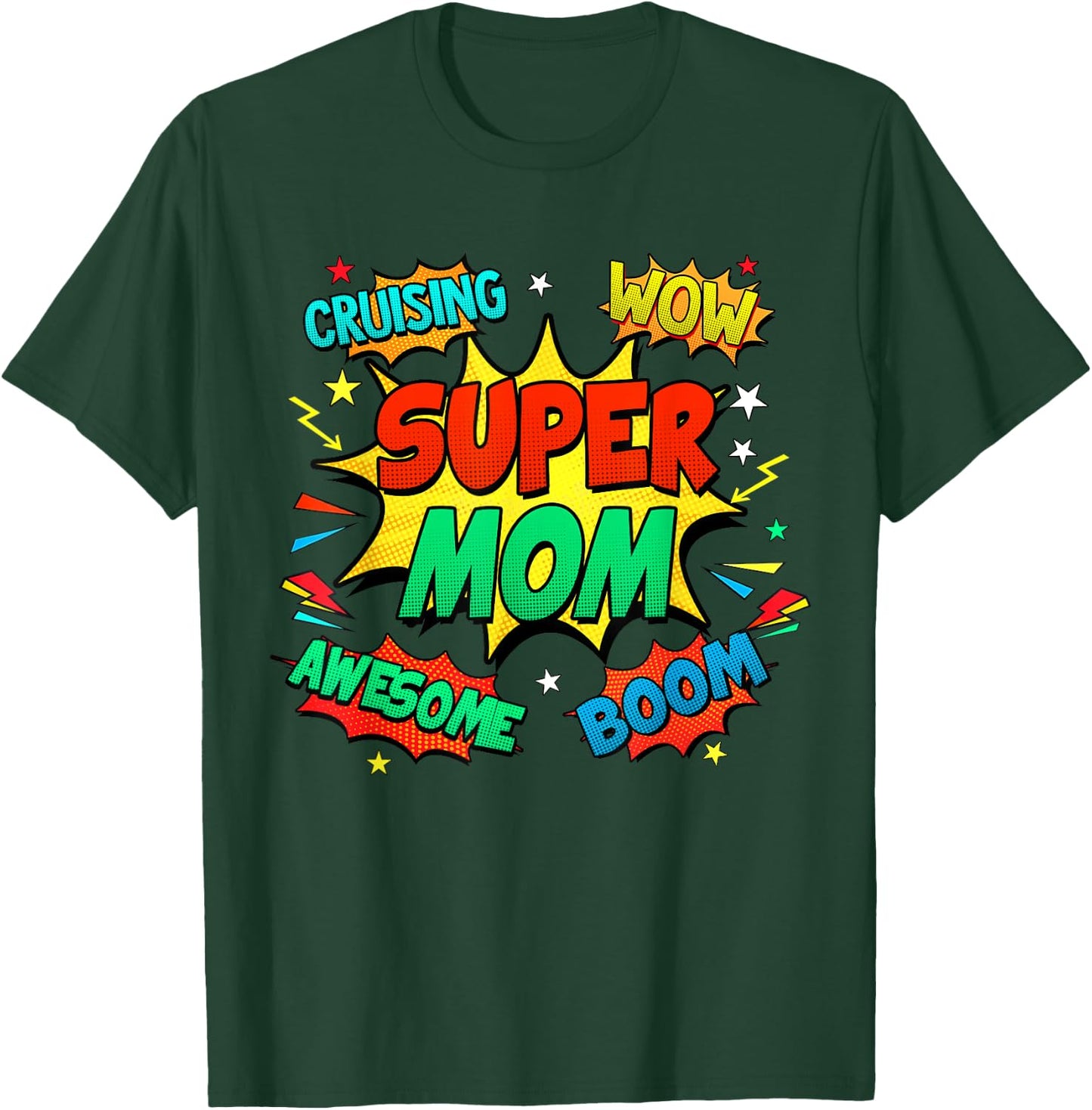 Superhero Mom Costume Comic Book Birthday T-Shirt - T-Shirt | Forest
