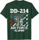DD-214 Air Force Alumni | US Veteran Dad Grandpa USAF Proud T-Shirt - T-Shirt | Forest