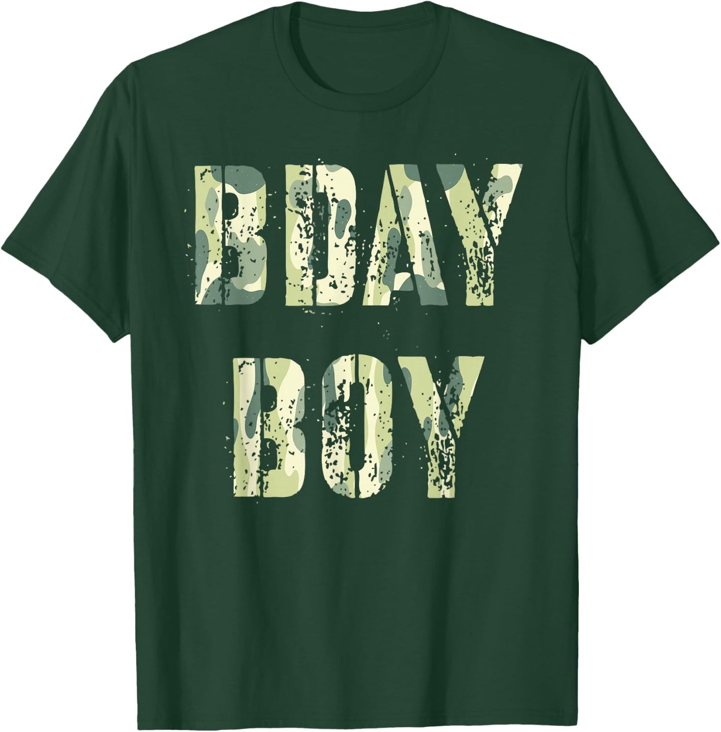 Camouflage Theme Bday Boy Military Little Officer Birthday T-Shirt - T-Shirt | Forest