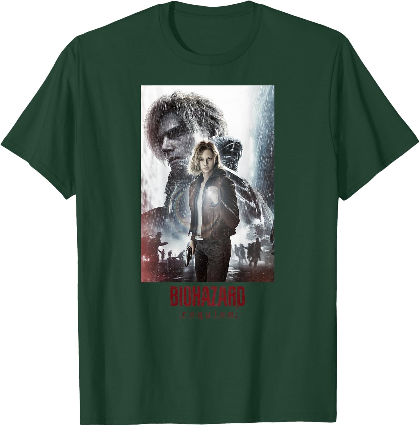 Resident Evil Requiem Leon ＆ Grace Art BP(W) T-Shirt - T-Shirt | Forest