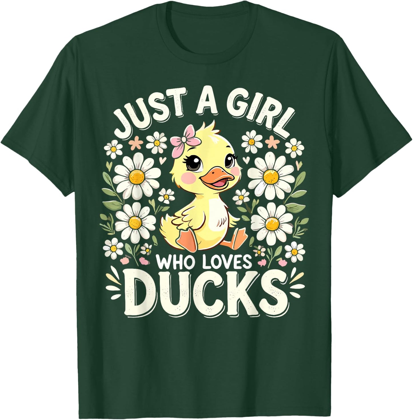Duck Cute Just a Girl Who Loves Ducks T-Shirt - T-Shirt | Forest