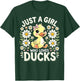 Duck Cute Just a Girl Who Loves Ducks T-Shirt - T-Shirt | Forest