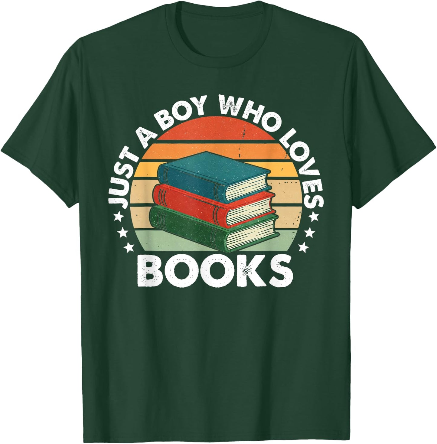 Kids Just A Boy Who Loves Books Read Reading Librarian Kids T-Shirt - T-Shirt | Forest