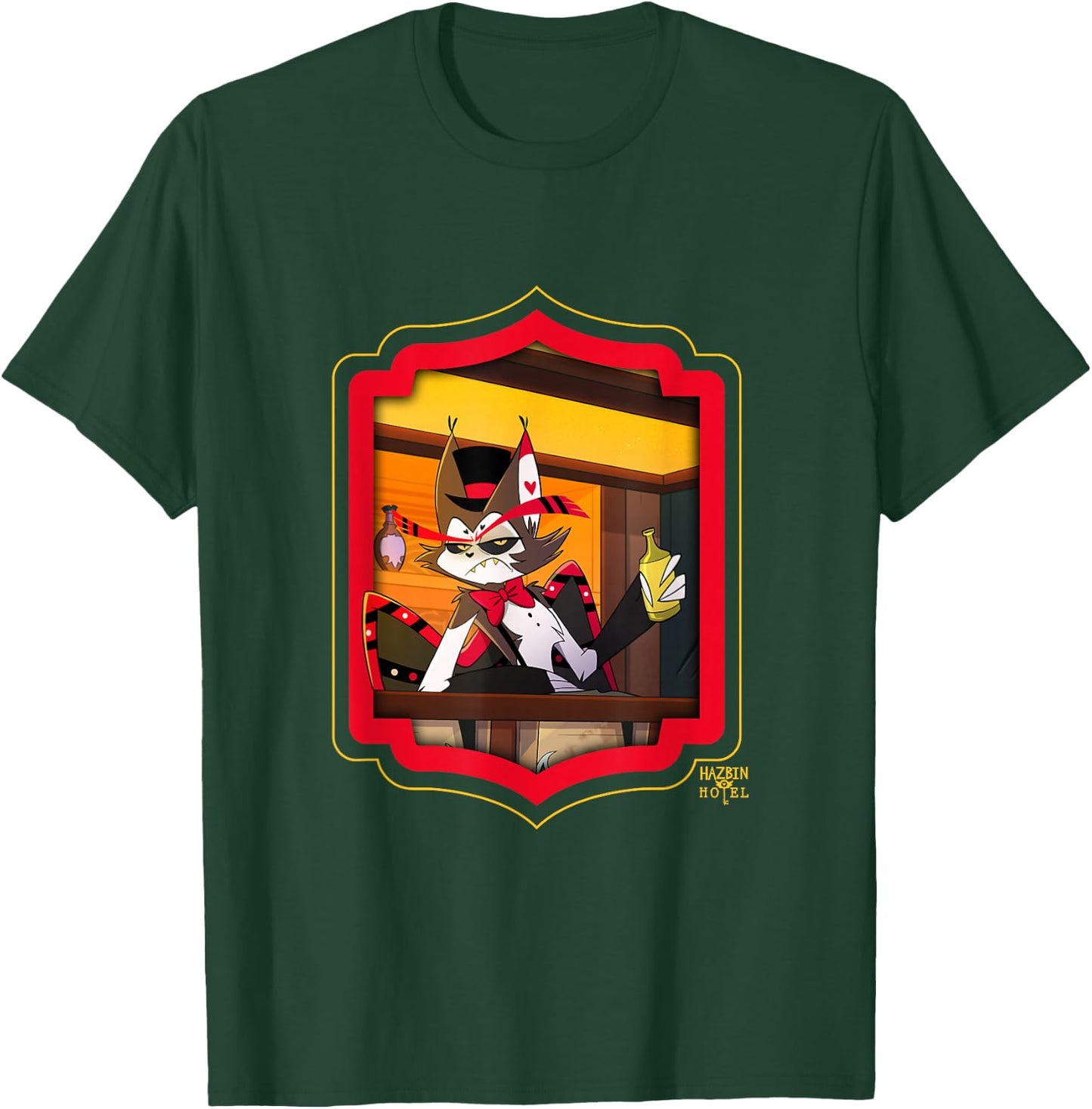 Hotel Hazbin - Husk , Black T-Shirt - T-Shirt | Forest