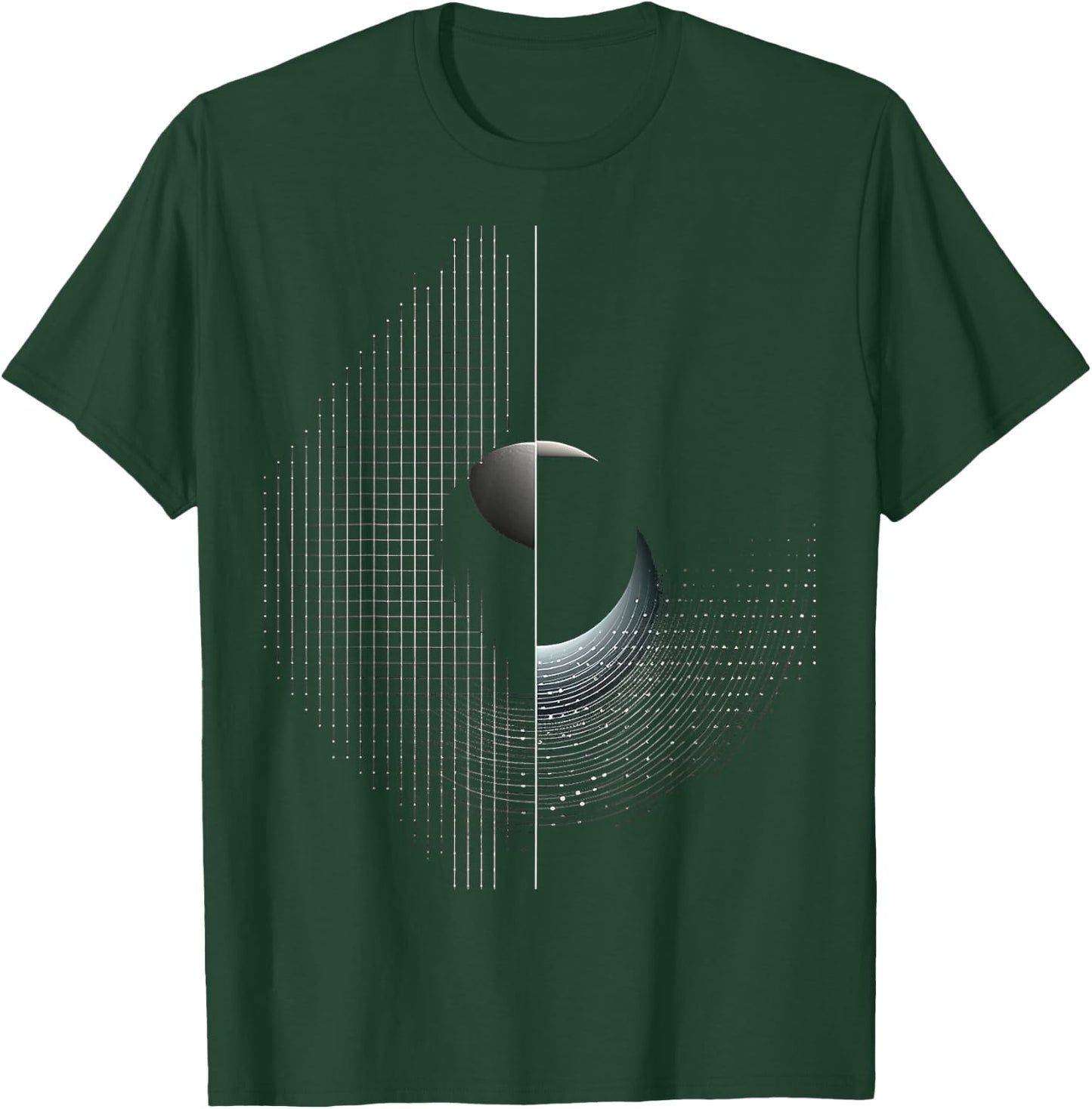 Mond Pixel Kunst Grafik Geometrisches Motiv Mond T-Shirt - T-Shirt | Forest