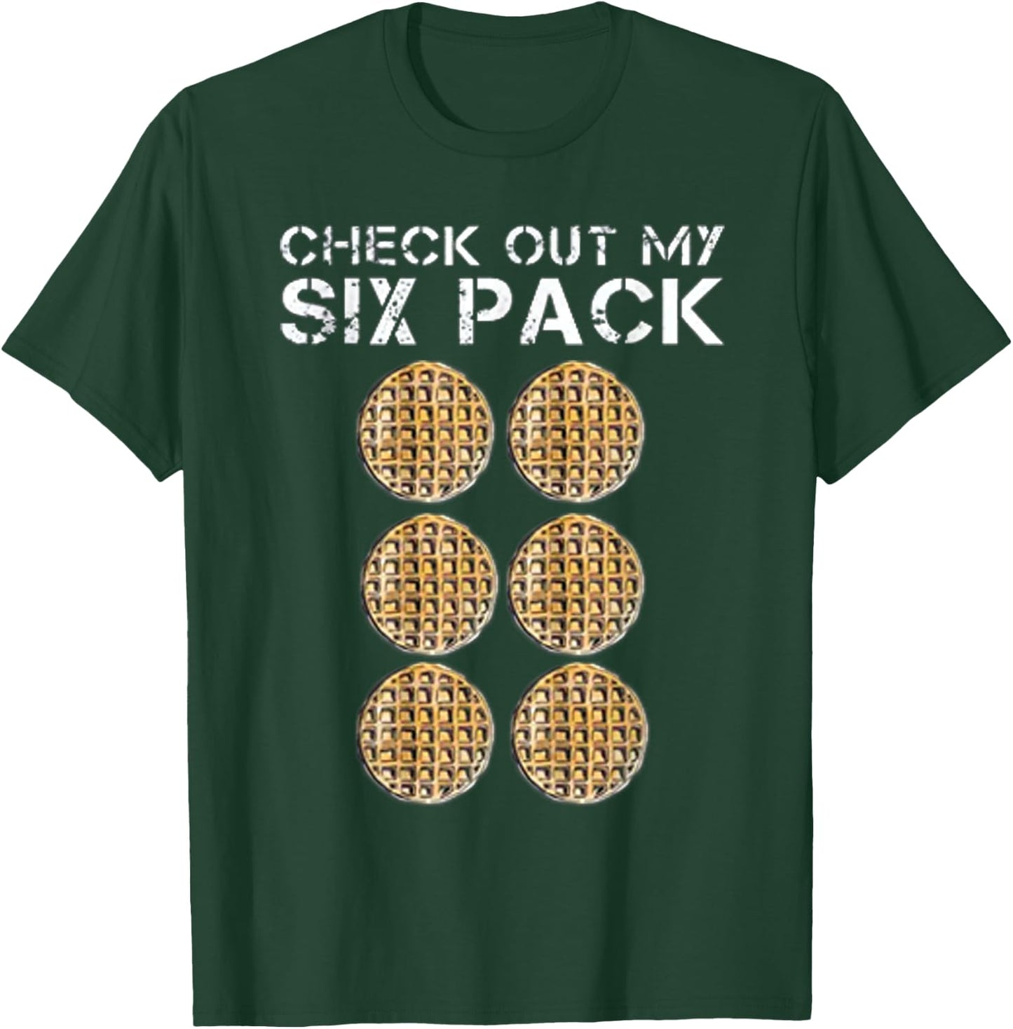 Check Out My Six Pack waffle Shirt - Funny Gym WEIGHTLIFTING T-Shirt - T-Shirt | Forest