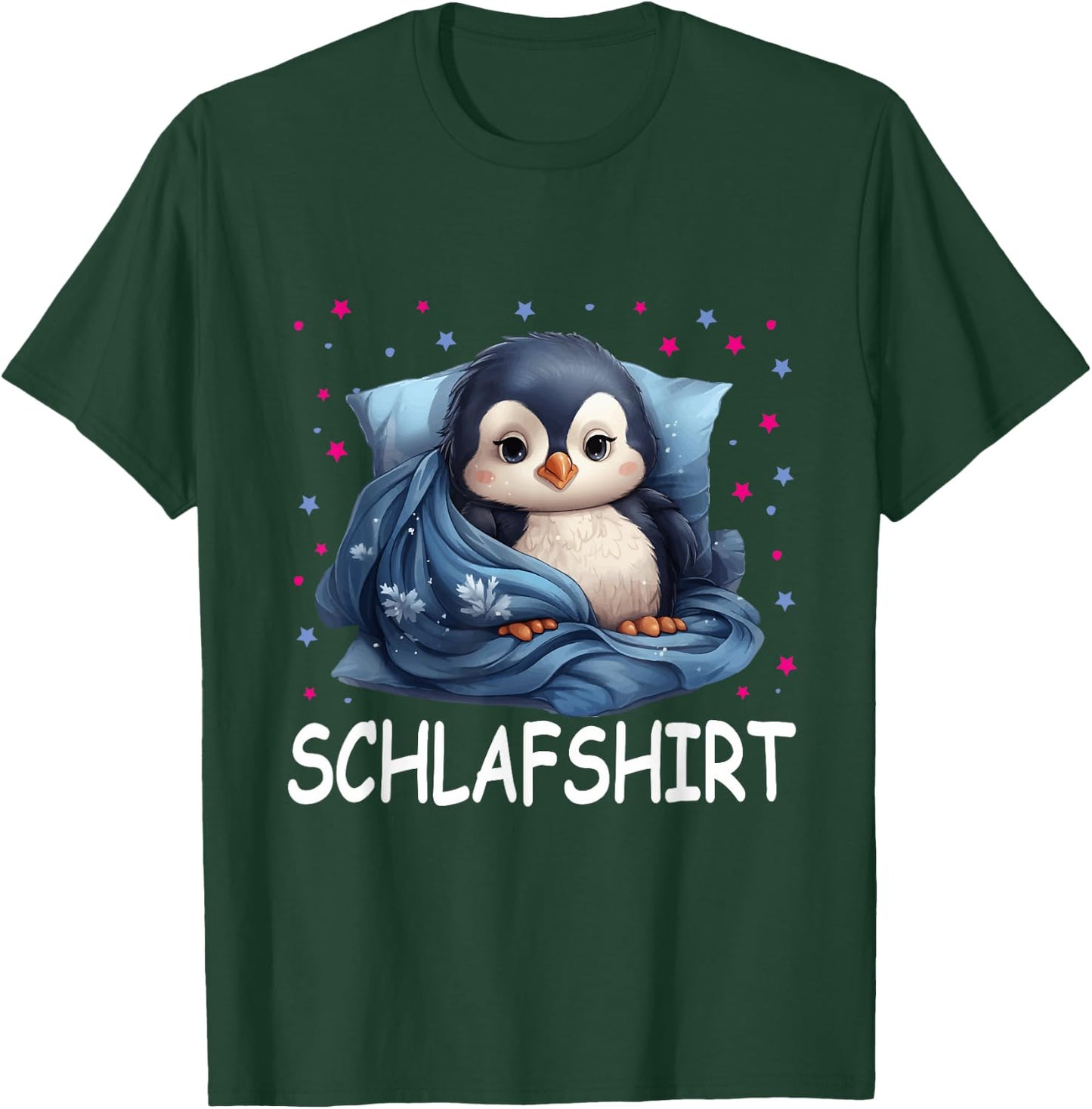 Penguin Official Sleep Shirt Cute Penguin Pyjamas , black T-Shirt - T-Shirt | Forest