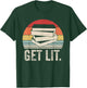 Vintage Retro Get Lit With Books Book Reading Lover Gifts T-Shirt - T-Shirt | Forest