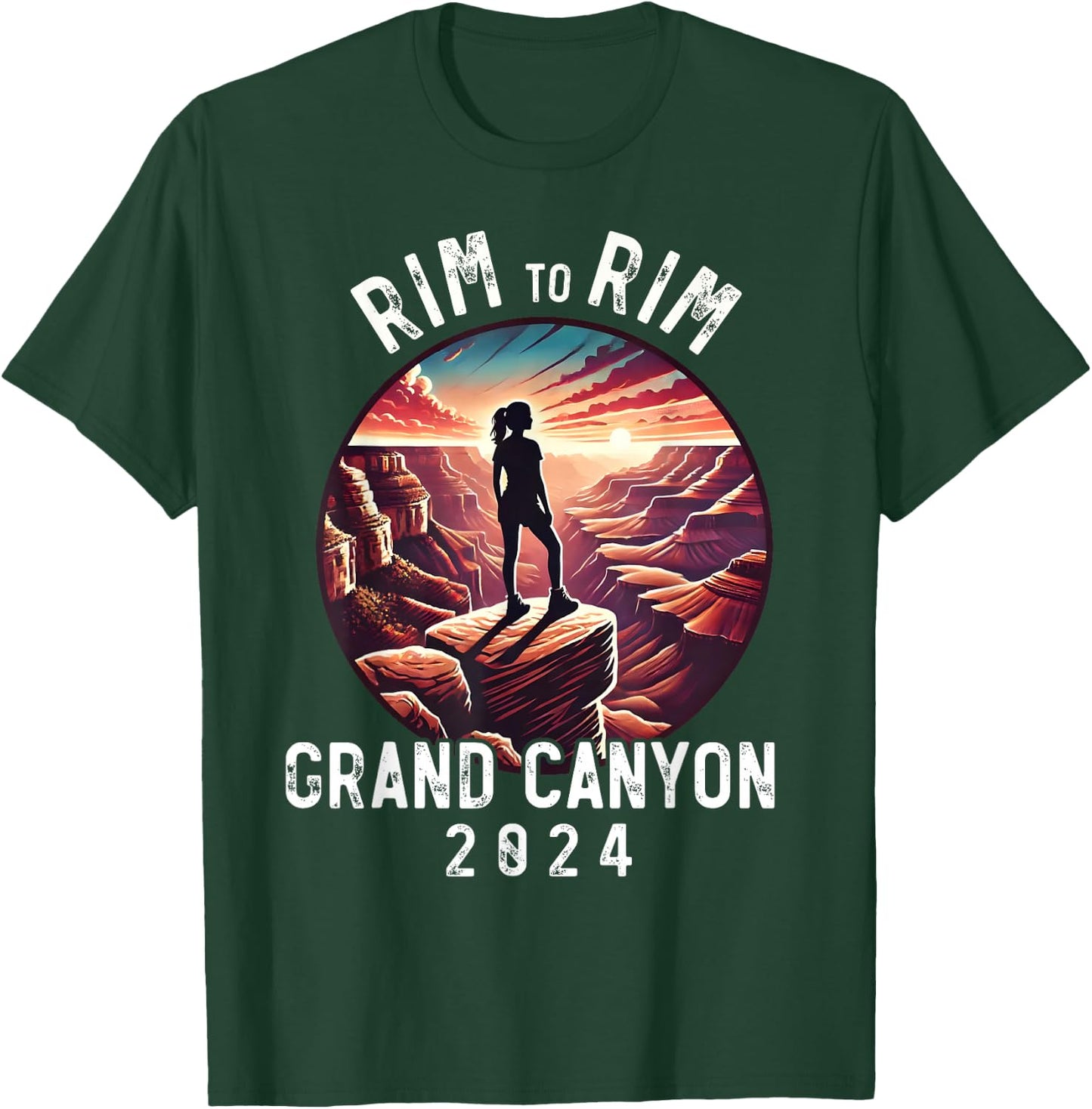Rim - Rim Grand Canyon, I Hiked The Grand Canyon 2024, Women T-Shirt - T-Shirt | Forest