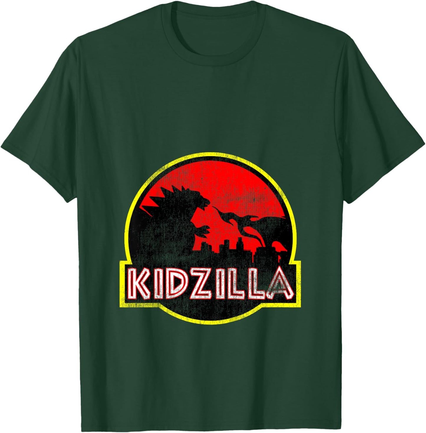 Distressed Funny Boy's Girl's Birthday Gift Kidzilla Gift T-Shirt - T-Shirt | Forest