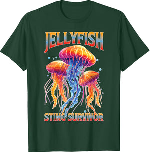 Jellyfish Sting Survivor T-Shirt - T-Shirt | Forest